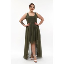 Işıltı Abiye Tül Esnek Şık Abiye Elbise