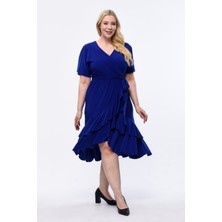 Işıltı Abiye Midi Esnek Şık Abiye