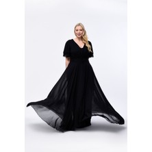 Işıltı Abiye Şifon Uzun Abiye