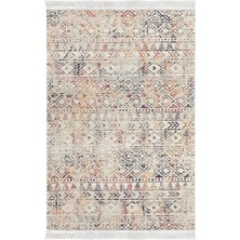 Dekoreko Dijital Mutfak Halısı Trend Keçe Kaymaz Taban Saçaklı Iskandinav Leilani  Bej