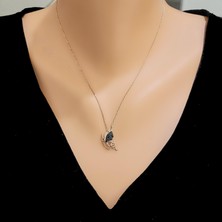 925 Ayar Rose Gümüş Kelebek Modeli Kolye