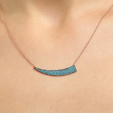 925 Ayar Rose Gümüş Kılıç Kılıfı Model Kolye