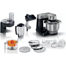 Bosch Mum Serie 2 Kıyma Çekme Aparatlı 7 Hız Kademeli Çelik 900 W Siyah Gümüş Mutfak Makinesi