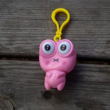 Erzi Anahtarlık Sevimli Emoji Göz Anahtarlık Pembe