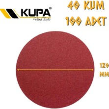 Kupa Hırdavat Kupa Yuvarlak Cırt Zımpara 180 mm - P40 Kum - 100 Adet