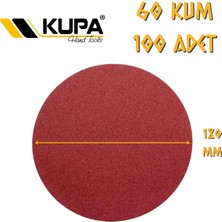 Kupa Hırdavat Kupa Yuvarlak Cırt Zımpara 180 mm - P60 Kum - 100 Adet