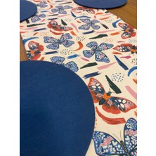 Tuğçe Demir Home Design Kelebek Desen Runner Supla Set