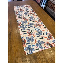 Tuğçe Demir Home Design Kelebek Desen Runner Supla Set