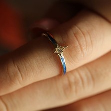 By Milo Jewellery Pars Blue Altın Yüzük
