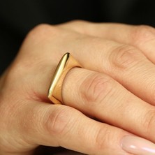 By Milo Jewellery Shine Minimal Altın Yüzük