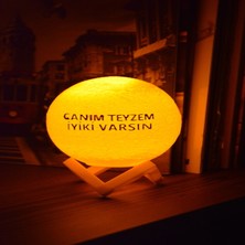 Zone Ozone 12CM Canım Teyzem Iyiki Varsın Standlı Ay Küresi Neon LED Lamba Hediyelik Eşya Avize Masa Lambası Gece Lambası Moon Yılbaşı Hediye Zone Ozone