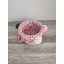 Yoran Bebe Hediyelik Ponponlu Sepet - Düzenleyici  30X15