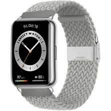 Sneezy Huawei Watch Fit 2 Ile Uyumlu Metal Klips Solo Fiberlink Örgü Kordon