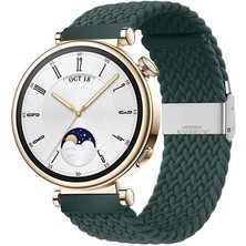 Sneezy Huawei Watch Gt 4 41MM Ile Uyumlu 18MM Metal Klips Solo Fiberlink Örgü Kordon