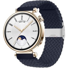 Sneezy Huawei Watch Gt 4 41MM Ile Uyumlu 18MM Metal Klips Solo Fiberlink Örgü Kordon