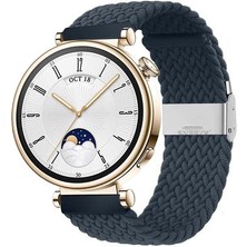 Sneezy Huawei Watch Gt 4 41MM Ile Uyumlu 18MM Metal Klips Solo Fiberlink Örgü Kordon
