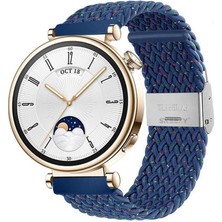 Sneezy Huawei Watch Gt 4 41MM Ile Uyumlu 18MM Metal Klips Solo Fiberlink Örgü Kordon