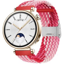 Sneezy Huawei Watch Gt 4 41MM Ile Uyumlu 18MM Metal Klips Solo Fiberlink Örgü Kordon