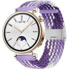 Sneezy Huawei Watch Gt 4 41MM Ile Uyumlu 18MM Metal Klips Solo Fiberlink Örgü Kordon