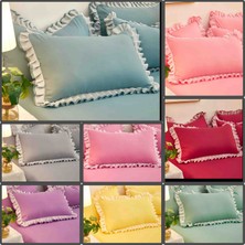 Ayzen Home Fırfırlı 2 Adet 2 Kat Fırfırlı Lüks Yastik