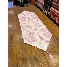 Tuğçe Demir Home Design Pembe Country Desen Runner