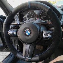 İmza Bmw F30 Alcantra Karbon Mavi Yüzüklü Mavi Dikişli