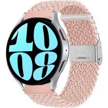 Sneezy Samsung Galaxy Watch 5 40-44MM Ile Uyumlu 20MM Metal Klips Solo Fiberlink Örgü Kordon