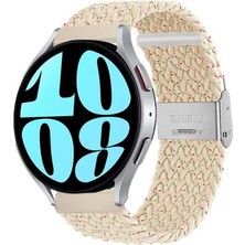 Sneezy Samsung Galaxy Watch 4 40-42-44-46MM Uyumlu 20MM Metal Klips Solo Fiberlink Örgü Kordon