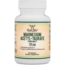 Double Wood Magnesium Acetyl-Taurate 700 mg 60 Kapsül  Usa Version