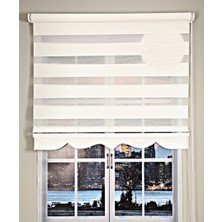YS Perde Tasarım Dia Modern Minimalist Tasarım Hasır Dokuma Keten Zebra Perde Alüminyum Kasalı Yüksek Kaliteli-Beyaz
