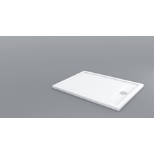 Shower 80X120 Dikdörtgen Slim Flat Duş Teknesi (H:5 Cm)