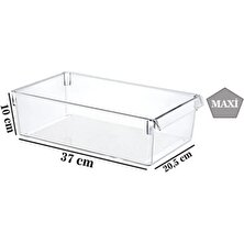 Boz House Kapaklı Maxi Tall Clear Buzdolabı & Dolap Içi Düzenleyici Organizer 3 Adet