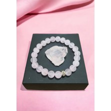 NBS Beautiful Naturel Stones Pembe Kuvars ( Taş ) Doğal Taş 8 mm 52025TPEMBE777 Bileklik