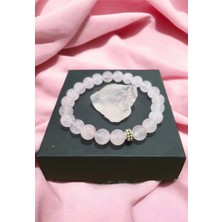 NBS Beautiful Naturel Stones Pembe Kuvars ( Taş ) Doğal Taş 8 mm 52025TPEMBE777 Bileklik