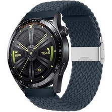 Sneezy Huawei Watch Gt2 Elite-Sport-Classic 46MM-GT2 Pro 22MM Uyumlu Metal Klips Solo Fiberlink Örgü Kordon