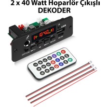 Sonreyon 2 x 40 Watt Hoparlör Çıkışlı Mikrofonlu Karaoke Dekoder ( Bluetooth Aux USB Tf Kart Fm Radio Mp3 Player )