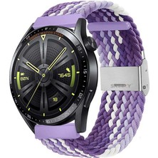 Sneezy Huawei Watch Gt2 Elite-Sport-Classic 46MM-GT2 Pro 22MM Uyumlu Metal Klips Solo Fiberlink Örgü Kordon