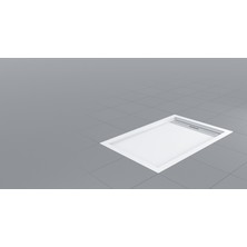 Shower 70X120 Drop Dikdörtgen Flat Duş Teknesi (H:5 Cm)
