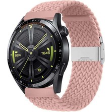 Sneezy Huawei Watch Gt2 Elite-Sport-Classic 46MM-GT2 Pro 22MM Uyumlu Metal Klips Solo Fiberlink Örgü Kordon