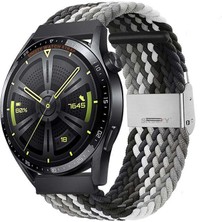 Sneezy Huawei Watch Gt2 Elite-Sport-Classic 46MM-GT2 Pro 22MM Uyumlu Metal Klips Solo Fiberlink Örgü Kordon