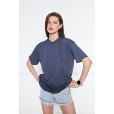 Ixir Füme Pamuk Oversize Geniş Kalıp T-Shirt