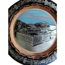 Ony Yapım Bakırdan Mamul Kuşadası Turkey Yazılı  Antika Dekoratif Duvar Tabağı 19 cm