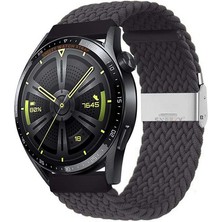 Sneezy Huawei Watch Ultimate - Watch Buds 22MM Uyumlu Metal Klips Solo Fiberlink Örgü Kordon