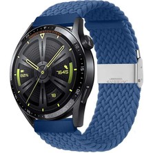 Sneezy Huawei Watch Ultimate - Watch Buds 22MM Uyumlu Metal Klips Solo Fiberlink Örgü Kordon