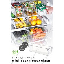 Mini Tall Clear Buzdolabı & Dolap Içi Düzenleyici Organizer 3 Adet