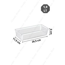 1,9 Lt Handy Dar Buzdolabı & Dolap Içi Düzenleyici Organizer 3 Adet 26,5X11,5X6 cm