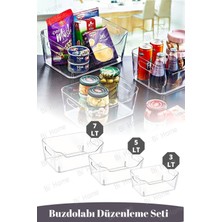 3 Adet New Clear Buzdolabı & Dolap Içi Düzenleyici Seti (3lt-5lt-7lt)