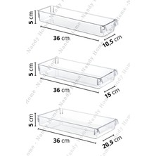 3'lü Set New Clear Buzdolabı & Dolap Içi Düzenleyici Organizer