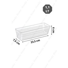 1,1 Lt Handy Dar Buzdolabı & Dolap Içi Düzenleyici Organizer 3 Adet 23,5x7,5x6 cm