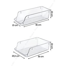 Çok Amaçlı Içecek, Buzdolabı & Dolap Içi Düzenleyici 2'li Set Küçük Boy + Büyük Boy